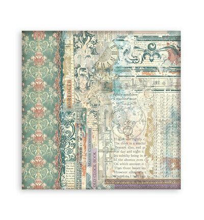 Stamperia Papierblok Klein &ndash; Gardens of Time Backgrounds SBBS141