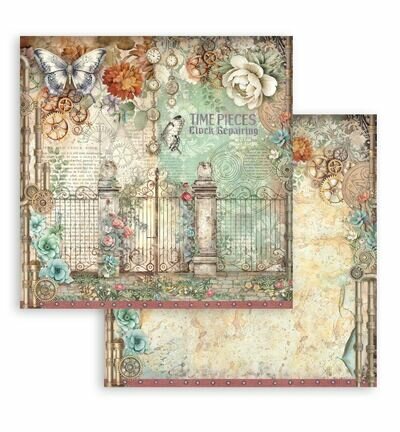 Stamperia Papierblok Klein &ndash; Gardens of Time Backgrounds SBBS141