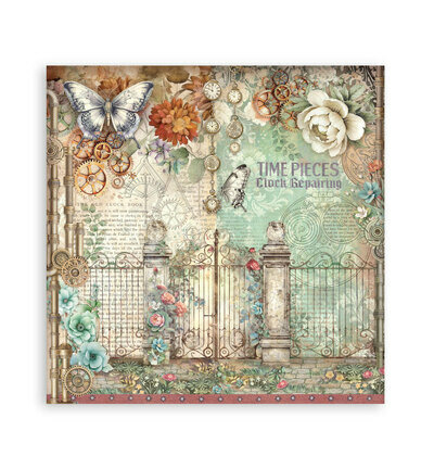 Stamperia Papierblok Klein &ndash; Gardens of Time Backgrounds SBBS141
