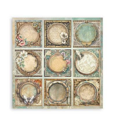 Stamperia Papierblok Klein &ndash; Gardens of Time Backgrounds SBBS141