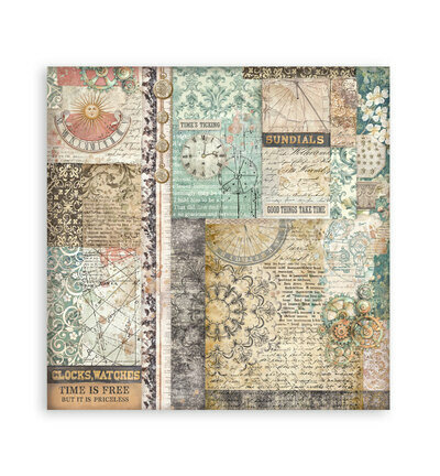 Stamperia Papierblok Klein &ndash; Gardens of Time Backgrounds SBBS141