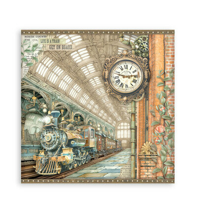 Stamperia Papierblok Klein &ndash; Gardens of Time Backgrounds SBBS141