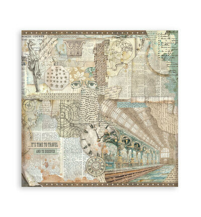 Stamperia Papierblok Klein &ndash; Gardens of Time Backgrounds SBBS141