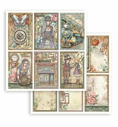 Stamperia Papierblok Klein &ndash; Gardens of Time Backgrounds SBBS141