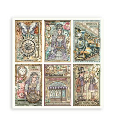 Stamperia Papierblok Klein &ndash; Gardens of Time Backgrounds SBBS141