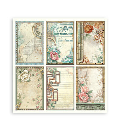Stamperia Papierblok Klein &ndash; Gardens of Time Backgrounds SBBS141