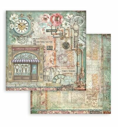 Stamperia Papierblok Klein &ndash; Gardens of Time Backgrounds SBBS141