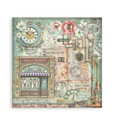 Stamperia Papierblok Klein &ndash; Gardens of Time Backgrounds SBBS141