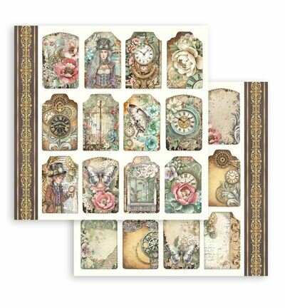 Stamperia Papierblok Klein &ndash; Gardens of Time Backgrounds SBBS141