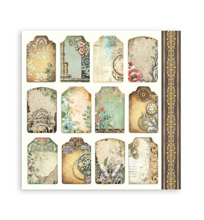 Stamperia Papierblok Klein &ndash; Gardens of Time Backgrounds SBBS141