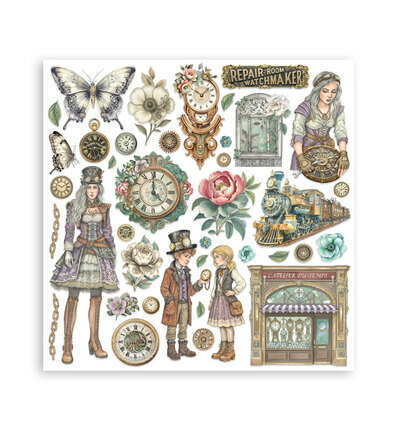 Stamperia Papierblok Klein &ndash; Gardens of Time Backgrounds SBBS141
