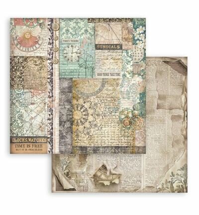 Stamperia Papierblok Klein &ndash; Gardens of Time Backgrounds SBBS142
