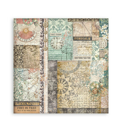 Stamperia Papierblok Klein &ndash; Gardens of Time Backgrounds SBBS142