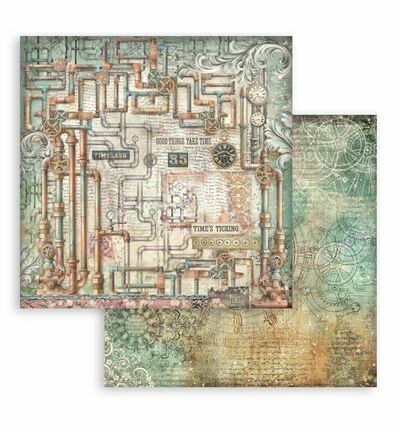 Stamperia Papierblok Klein &ndash; Gardens of Time Backgrounds SBBS142