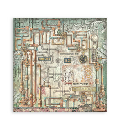 Stamperia Papierblok Klein &ndash; Gardens of Time Backgrounds SBBS142