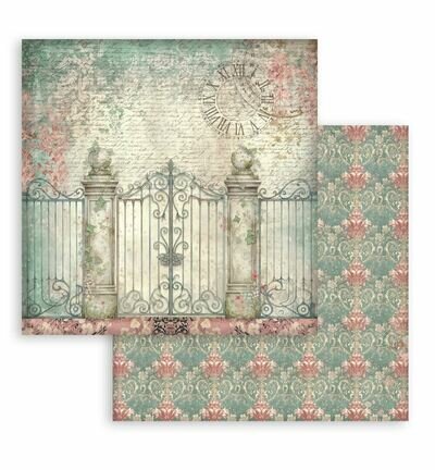 Stamperia Papierblok Klein &ndash; Gardens of Time Backgrounds SBBS142