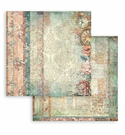 Stamperia Papierblok Klein &ndash; Gardens of Time Backgrounds SBBS142