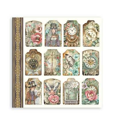 Stamperia Papierblok Klein &ndash; Gardens of Time Backgrounds SBBS142