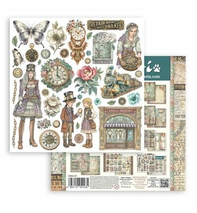 Stamperia Papierblok Klein &ndash; Gardens of Time Backgrounds SBBS142