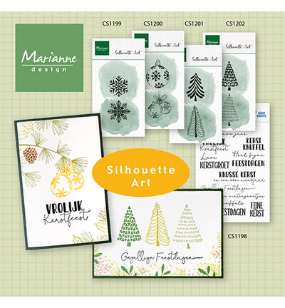 Marianne Design Clear Stamp &ndash; Silhouette Art &ndash; Ice Crystals CS1199