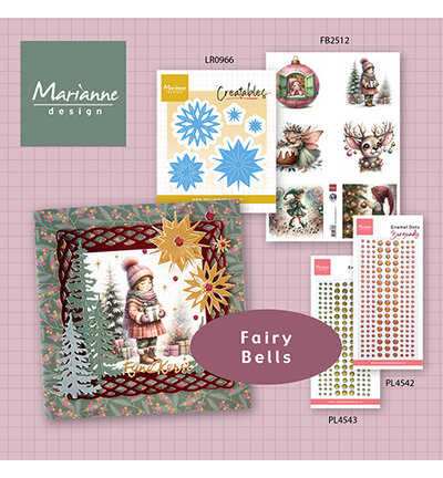 Marianne Design Knipvel A4 &ndash; Fairybells &ndash; Enchanted Christmas FB2512