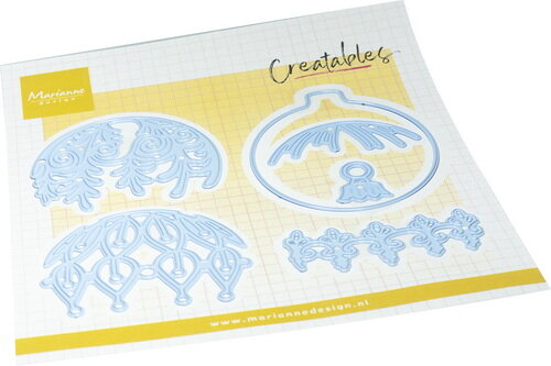 Marianne Design Creatable, stencil Christmas baubles (round) LR0967