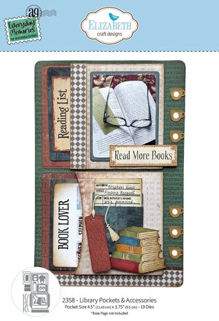 Elizabeth Craft Designs Rest &amp; Relaxation Die Library Pockets &amp; Accessories by Everyday Memories (2358)