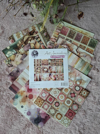 Art Journaling &amp; Card Making Backgrounds Set Vintage muizen  99080/024
