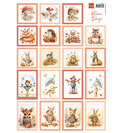 Marianne Design Knipvel A4, Autumn Stamps VK9652