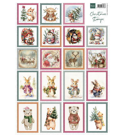 Marianne Design Knipvel A4, Christmas Stamps VK9653