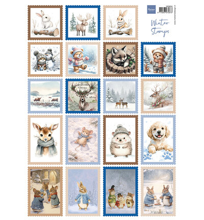 Marianne Design Knipvel A4, Winter Stamps VK9654