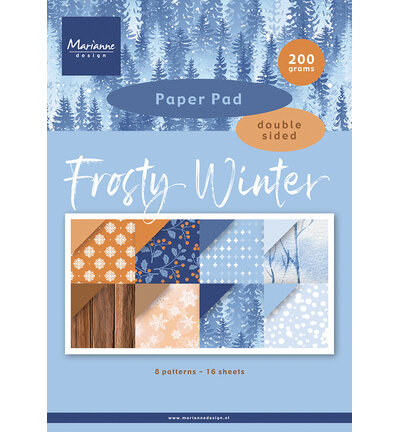 Marianne Design Papierblok &ndash; Frosty Winter A4 PK9226