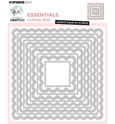 Studio Light CCL Stansmallen &ndash; Nested Squares Scallop Essentials nr. 1126 CCL-ES-CD1126