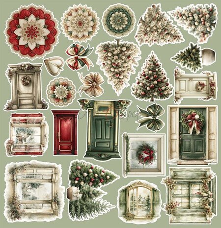 Craft O Clock Extras Set Christmas 30x30 cm Spirit of Christmas CC-C87-SCS-11