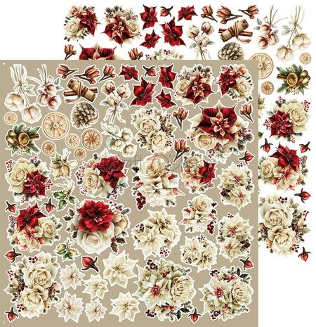 Craft O Clock Extras Set Flowers 30x30 cm Spirit of Christmas&nbsp;CC-C87-SCS-14