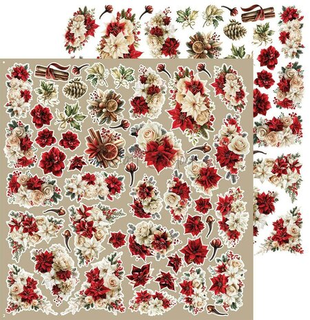 Craft O Clock Extras Set Flowers 30x30 cm Spirit of Christmas&nbsp;CC-C87-SCS-14