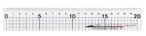 Securit snijliniaal met platte metalen strip LILS-20