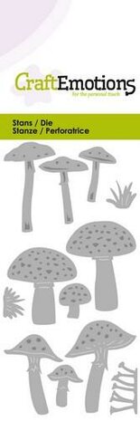 CraftEmotions Die - diverse paddenstoelen 