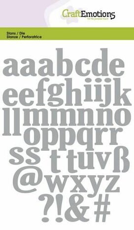 CraftEmotions Die - alfabet kleine letters 