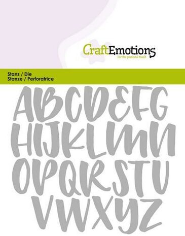 CraftEmotions Die - alfabet handlettering hoofdletters 