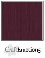 CraftEmotions linnenkarton burgundy 30,0 x 30,0cm 