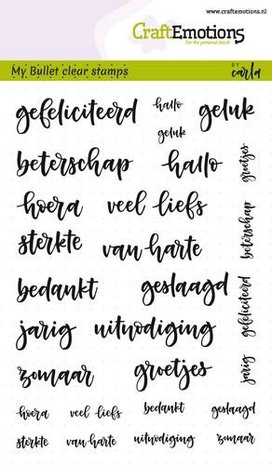 CraftEmotions clearstamps A6 - Bullet Journal -tekst (NL) Carla Kamphuis