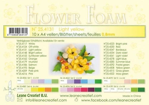 LeCrea - Flower Foam A4 lichtgeel 0.8mm 