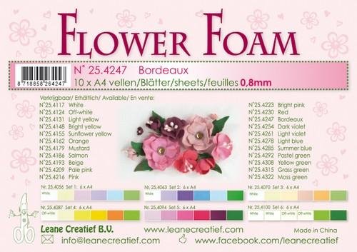 LeCrea - Flower Foam A4 bordeaux 0.8mm 