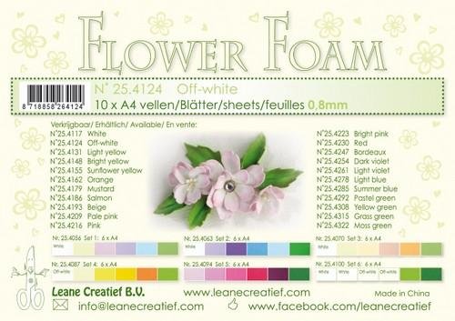 LeCrea - Flower Foam A4 gebroken wit 0.8mm