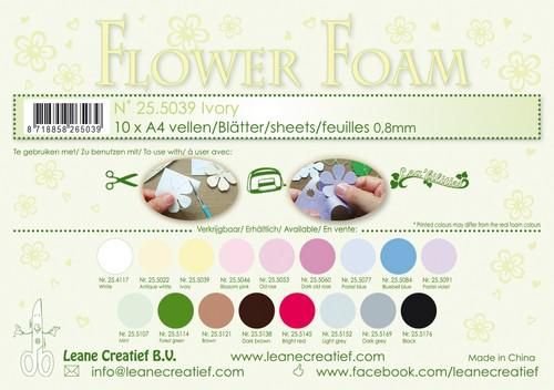 LeCrea - Flower Foam A4 0,8mm ivoor