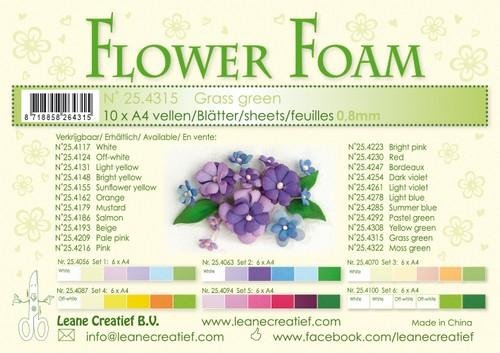 LeCrea - Flower Foam A4 gras groen 0.8mm 