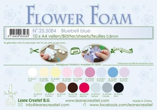 LeCrea - Flower Foam sheets A4 0,8mm Bluebell blauw 