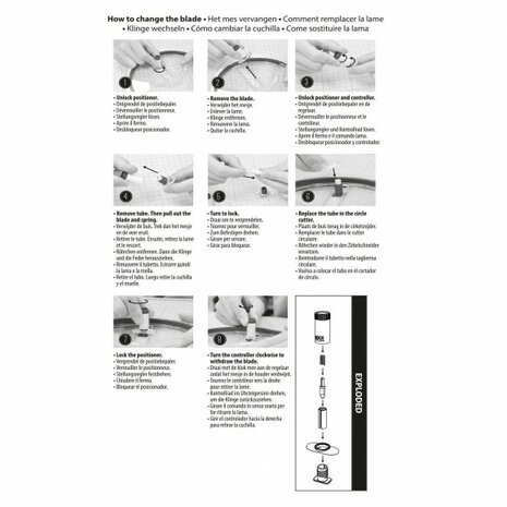 Vaessen Creative • Reservemessen voor cirkelsnijder 6pcs