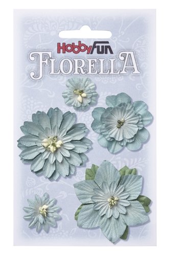 FLORELLA Bloemen Licht Blauw, 2-5cm